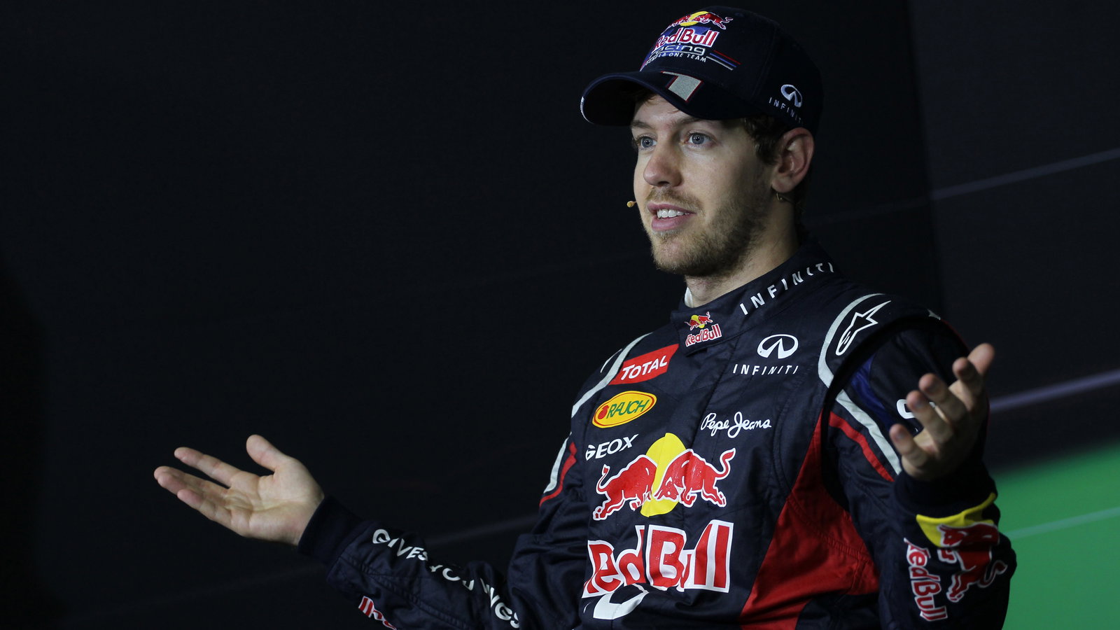 25.11.2012- Race, Press conference, Sebastian Vettel (GER) Red Bull Racing RB8