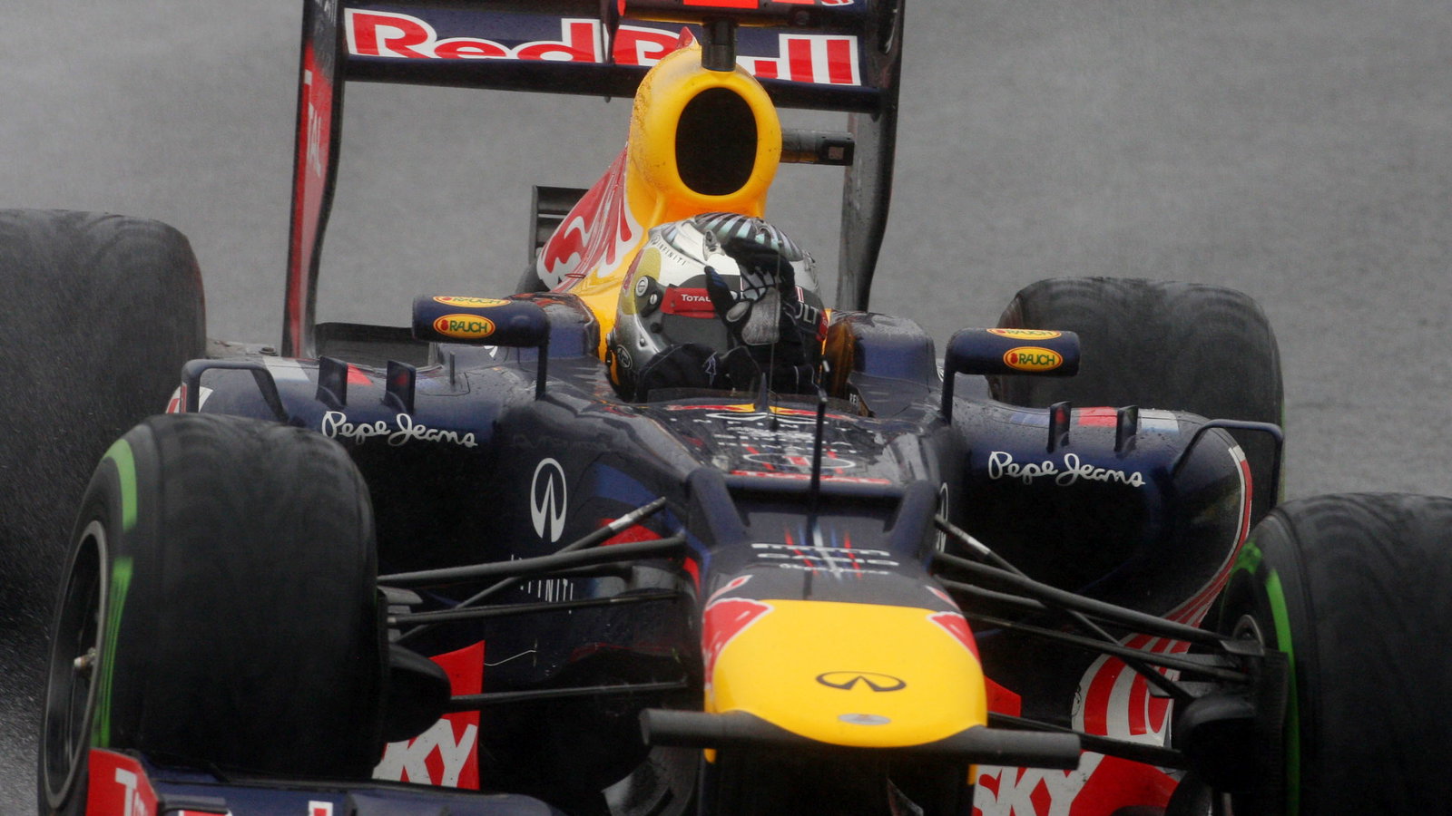 25.11.2012- Race, Sebastian Vettel (GER) Red Bull Racing RB8 world champion 2012 celebrates