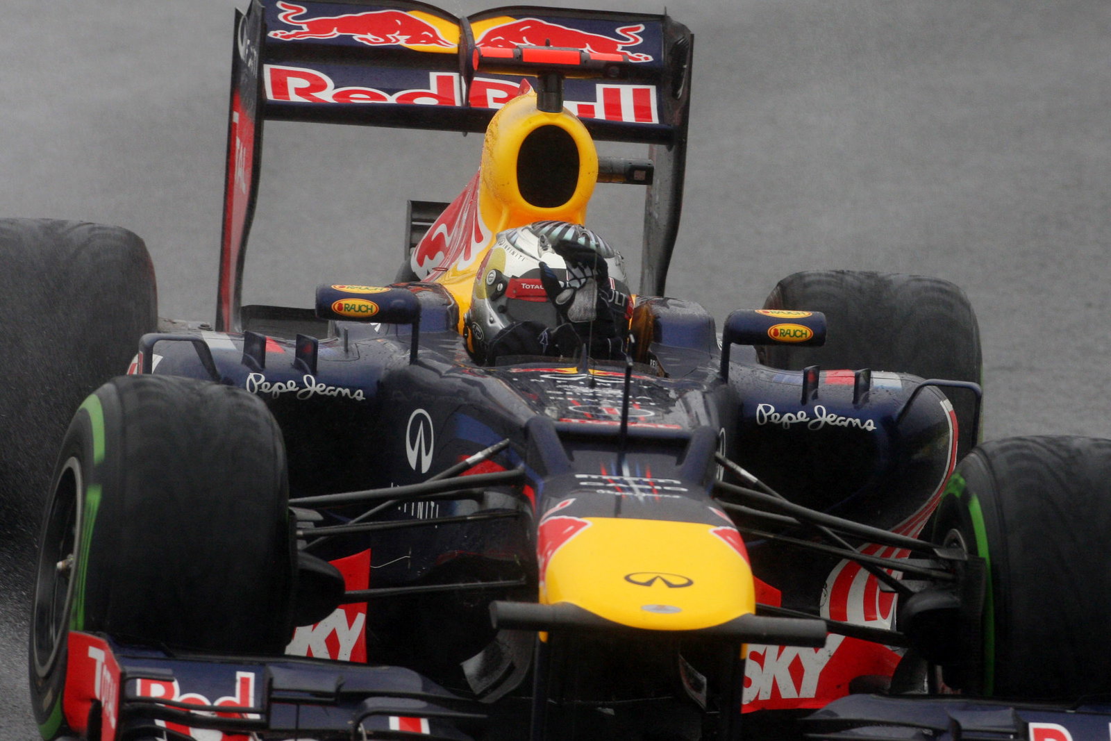 25.11.2012- Race, Sebastian Vettel (GER) Red Bull Racing RB8 world champion 2012 celebrates