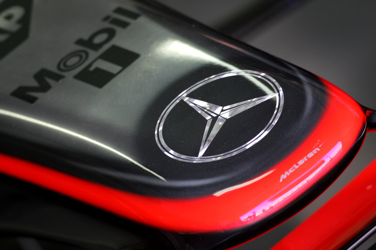 The new chrome design on the McLaren-Mercedes MP4-21