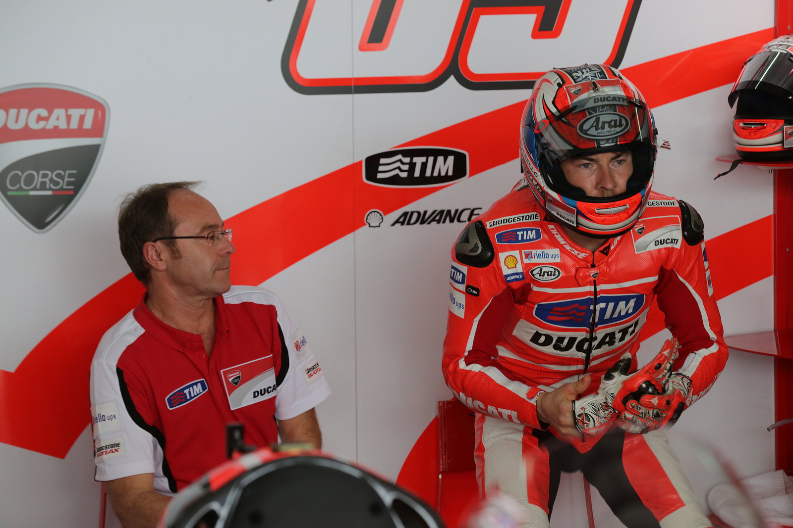 Ducati's Bernhard Gobmeier and Hayden, Sepang 2 tests, February 2013