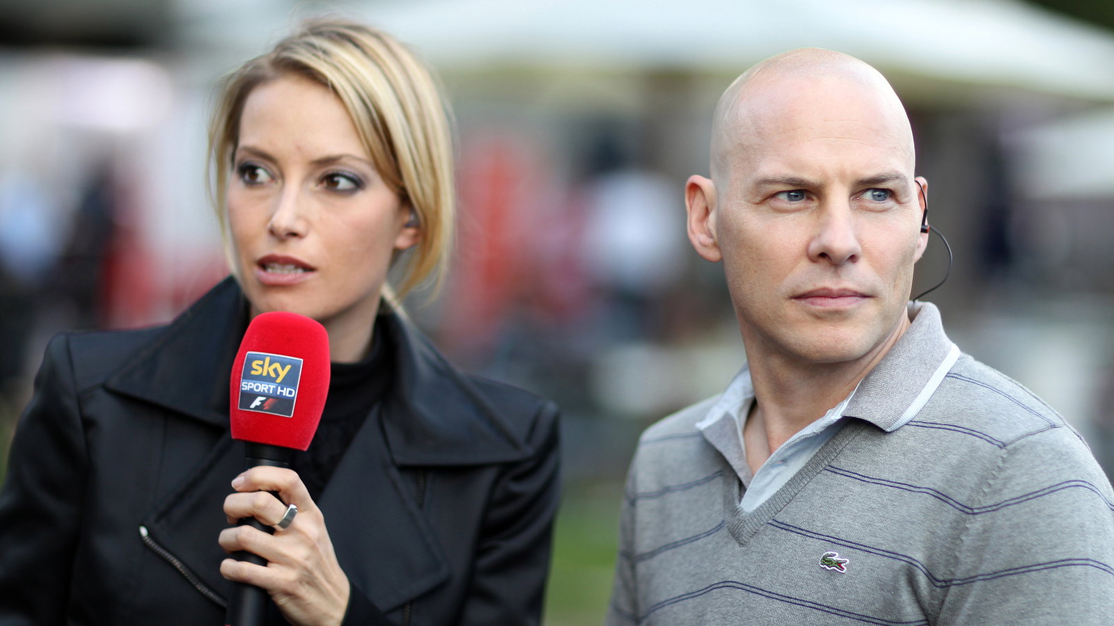 15.03.2013- Sarah Winkhaus (ITA), SKY TV and Jacques Villeneuve (CAN)