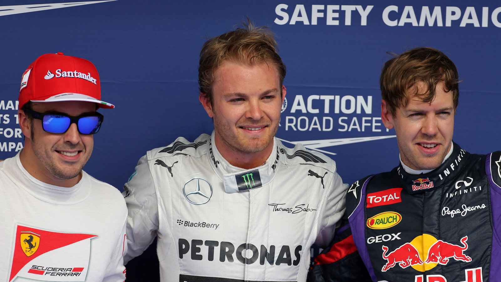 20.04.2012- Qualifying, 3rd position Fernando Alonso (ESP) Scuderia Ferrari F138, Nico Rosberg (GER)