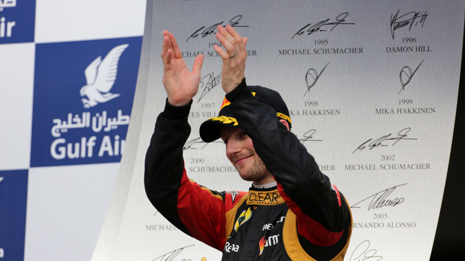 21.04.2013- Race, 3rd position Romain Grosjean (FRA) Lotus F1 Team E21