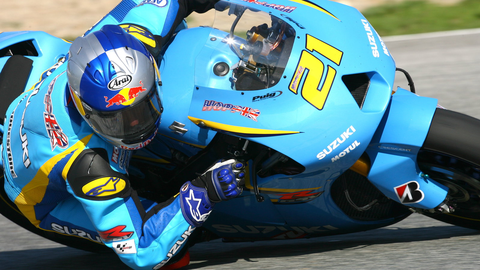 Hopkins with elbow down! Jerez IRTA MotoGP test, 2006