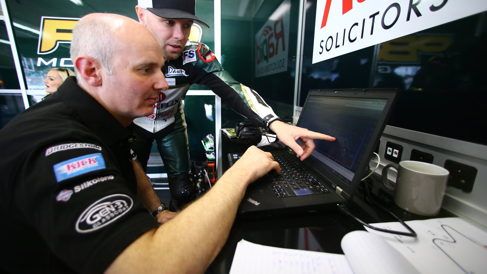 Phil Borley and Michael Laverty, French MotoGP 2013