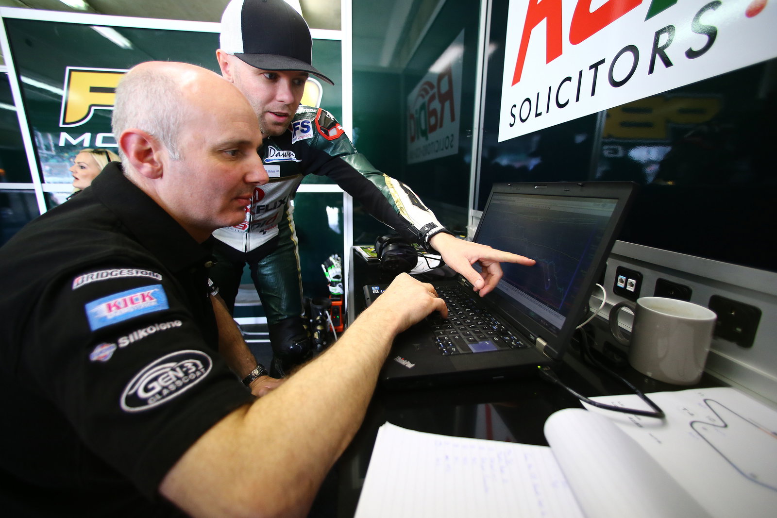 Phil Borley and Michael Laverty, French MotoGP 2013