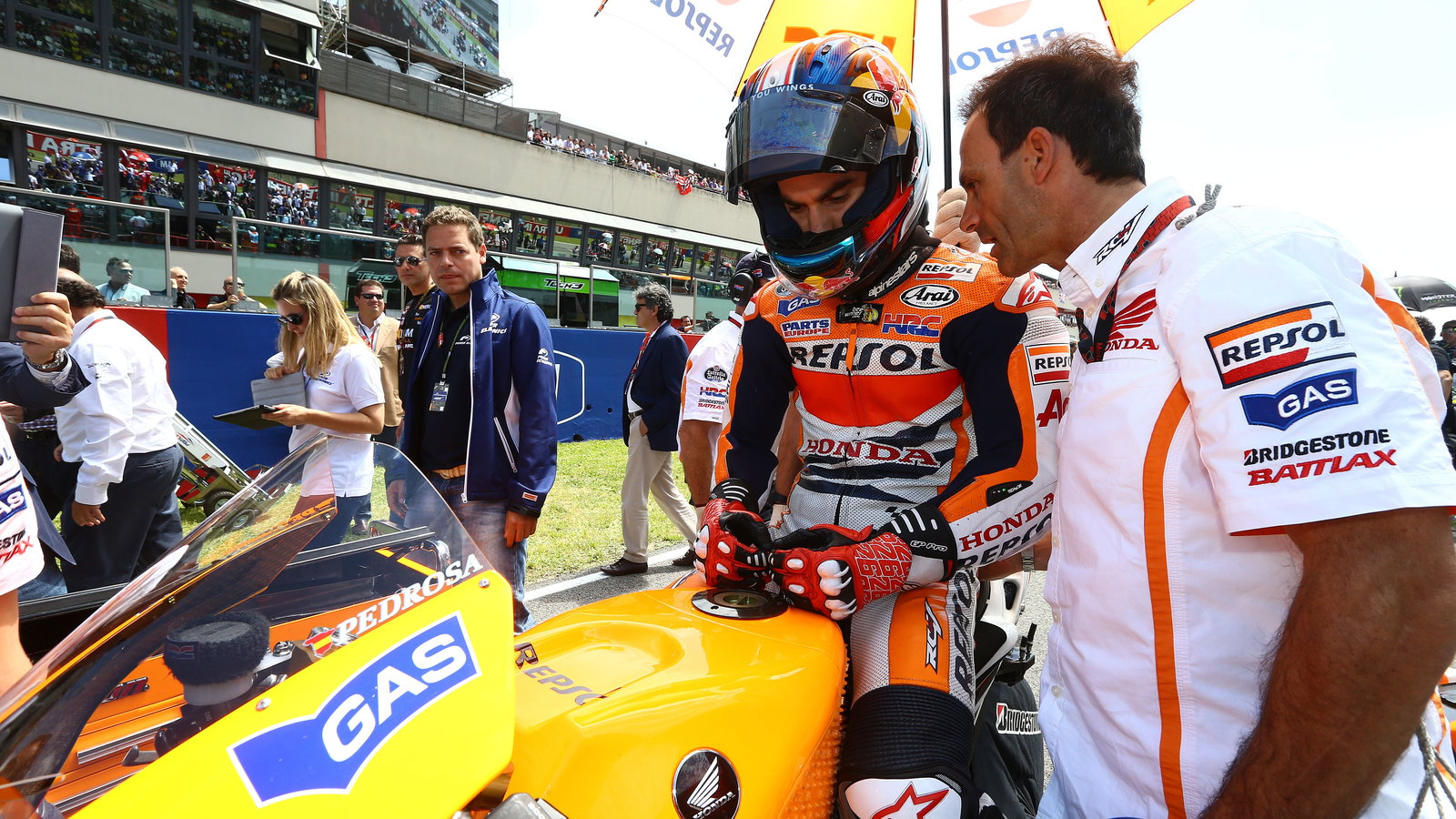 Pedrosa and puig, Italian MotoGP race, 2013