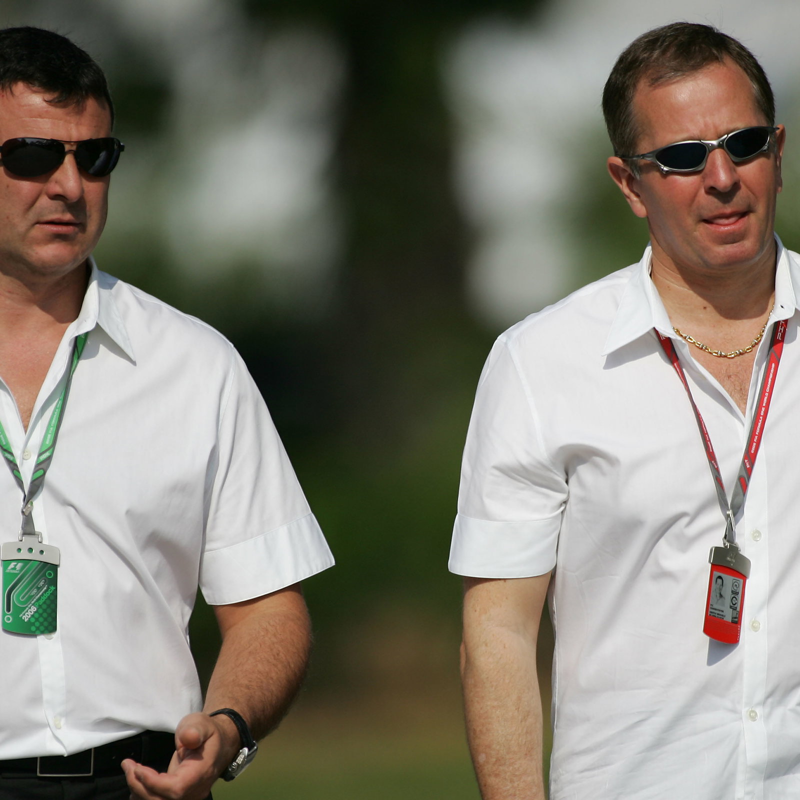 ITV F1 pundits and 2MB driver managers Mark Blundell and Martin Brundle in Malaysia
