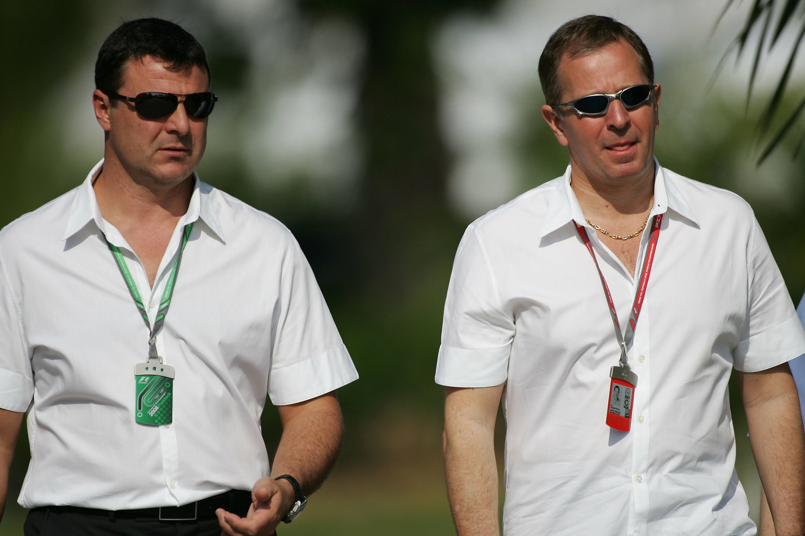 ITV F1 pundits and 2MB driver managers Mark Blundell and Martin Brundle in Malaysia