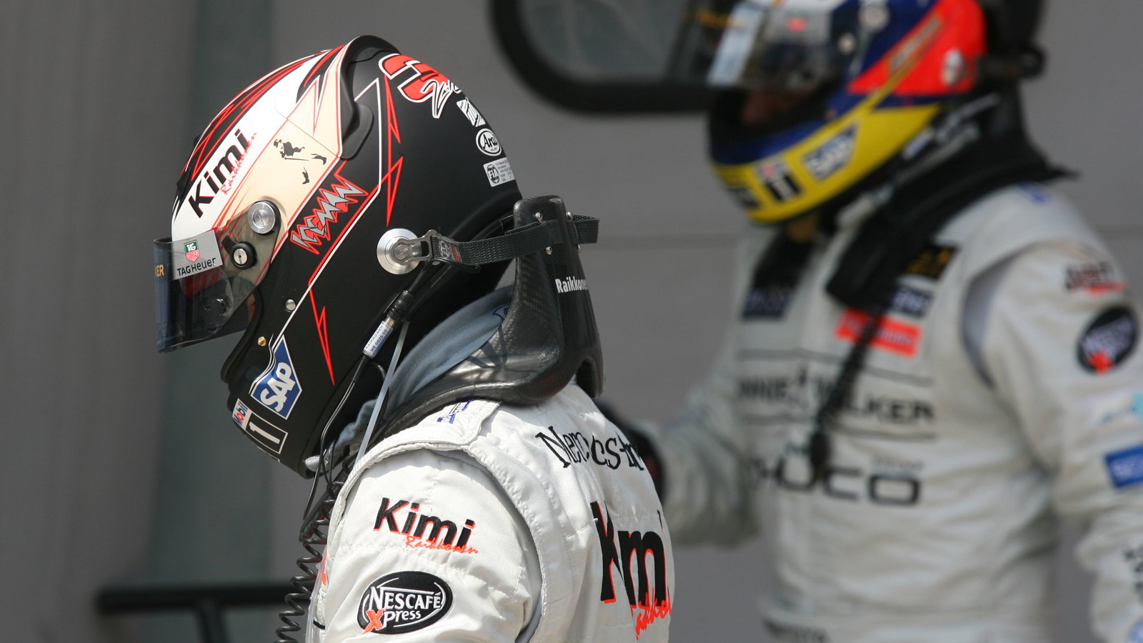 McLaren team-mates Kimi Raikkonen and Juan-Pablo Montoya