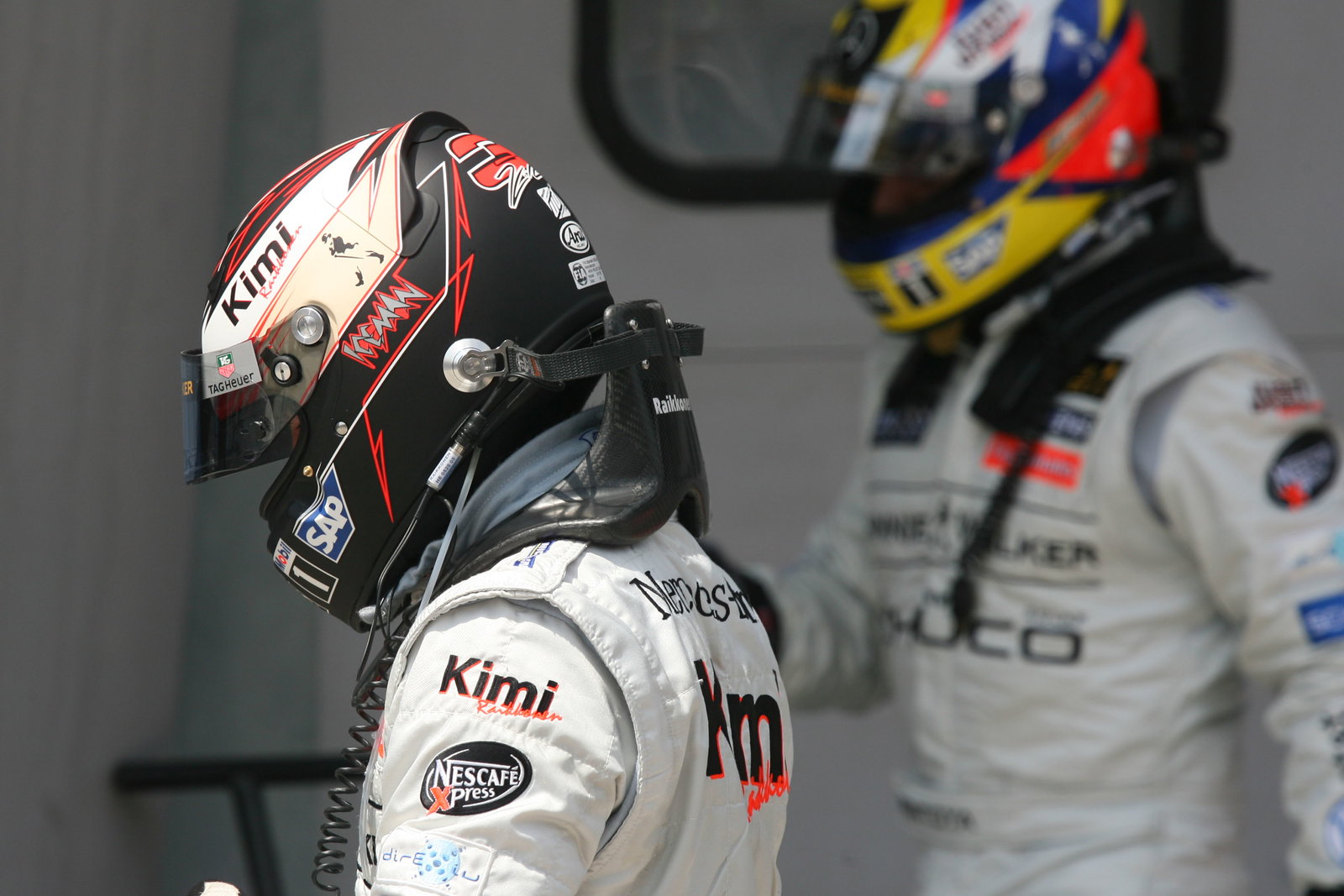 McLaren team-mates Kimi Raikkonen and Juan-Pablo Montoya