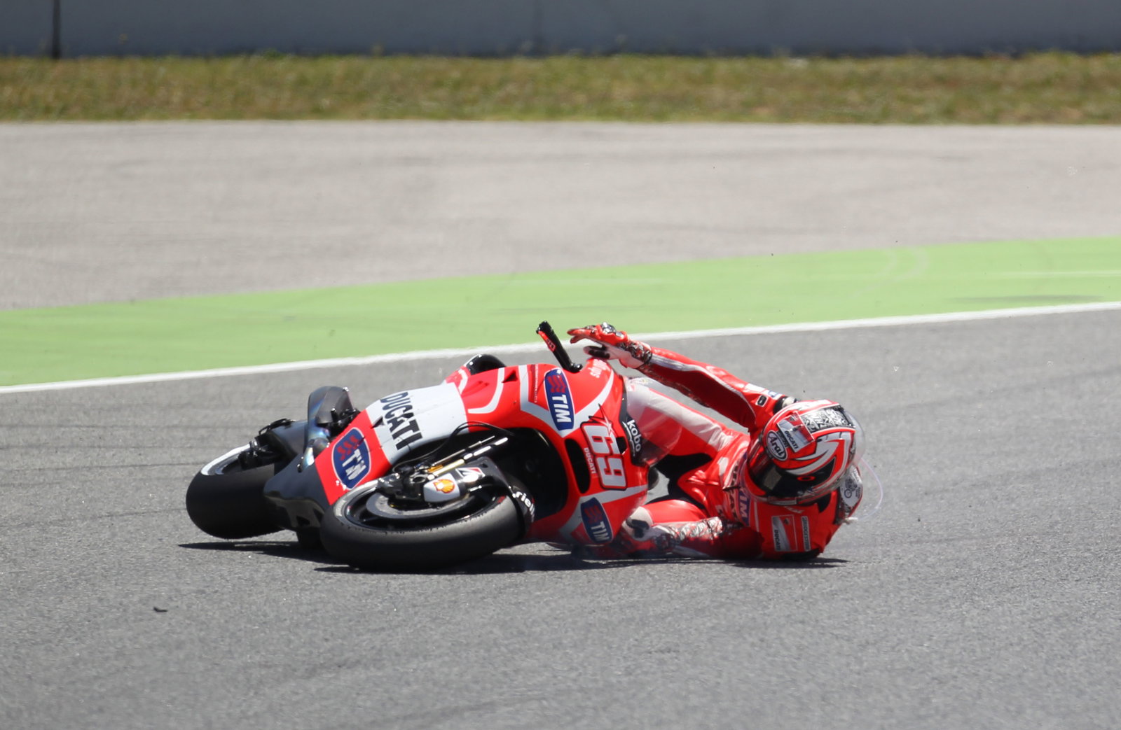 Hayden crash, Catalunya MotoGP 2013