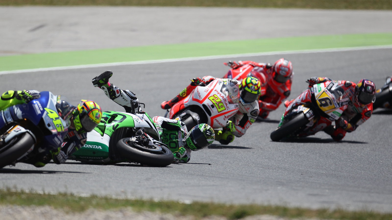 Bautista crash, Catalunya MotoGP 2013