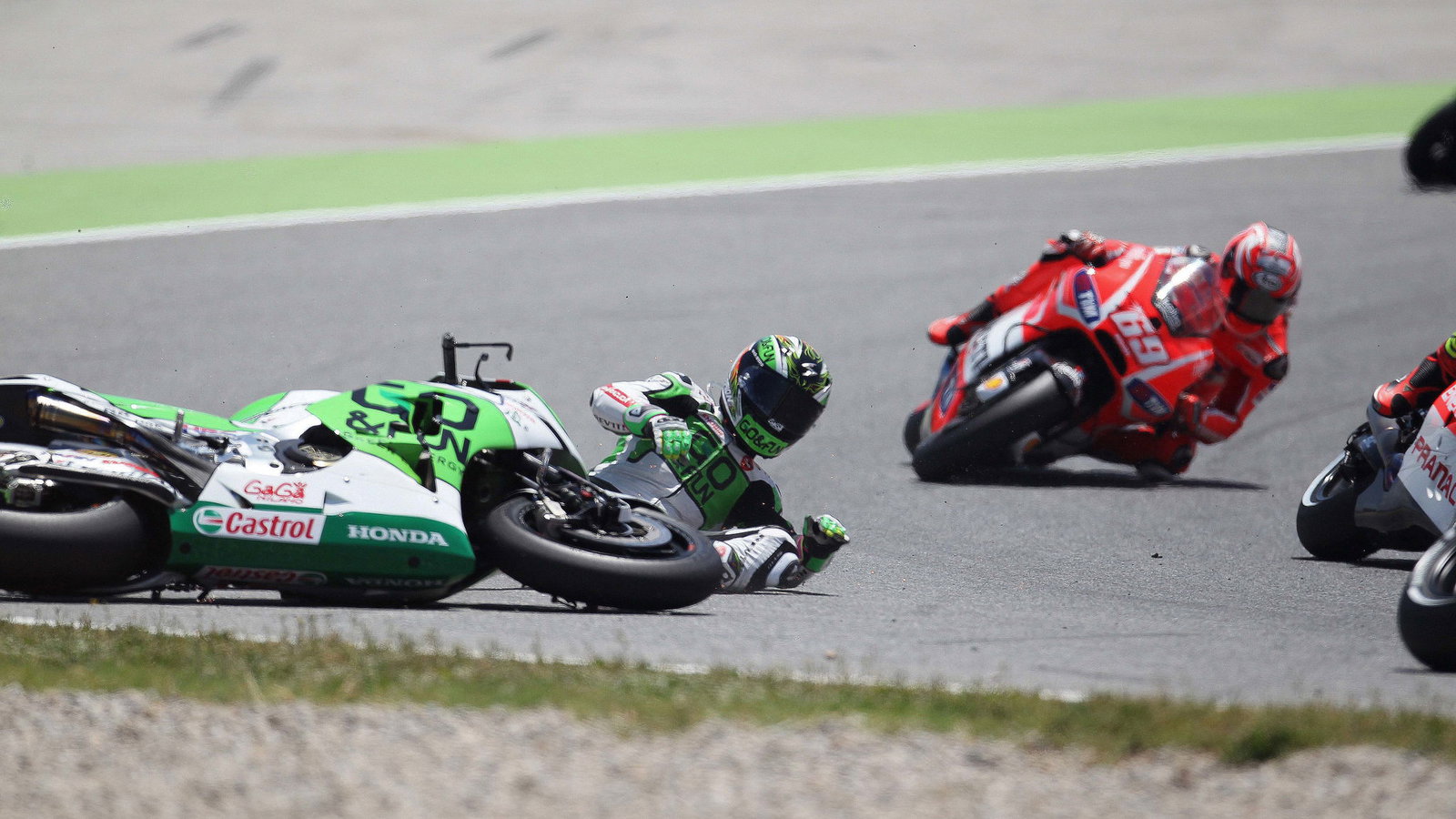 Bautista crash, Catalunya MotoGP 2013