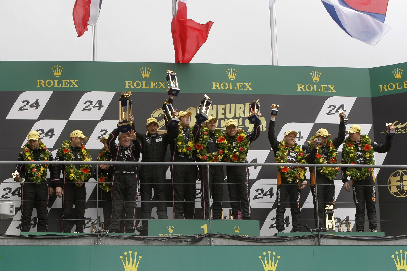 P2 Podium (l-r) Olivier Pla / David Heinemeier Hansson / Alex Brundle OAK Racing Morgan Nissan, Bert