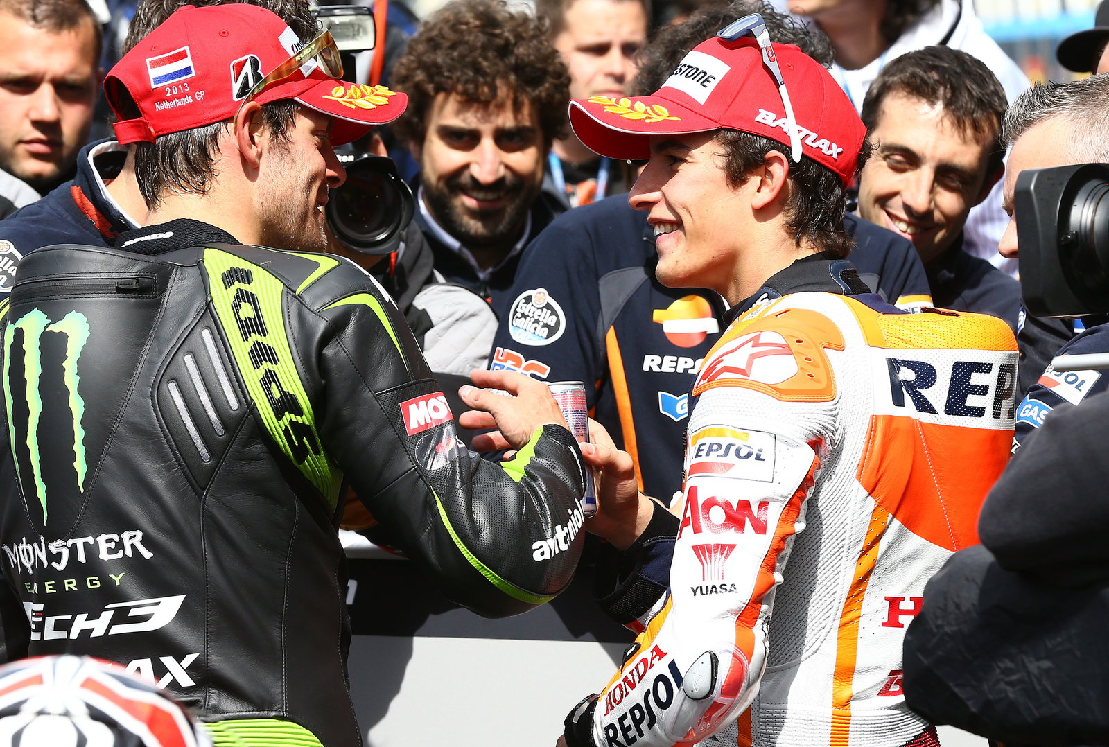 Crutchlow and Marquez, Dutch MotoGP 2013