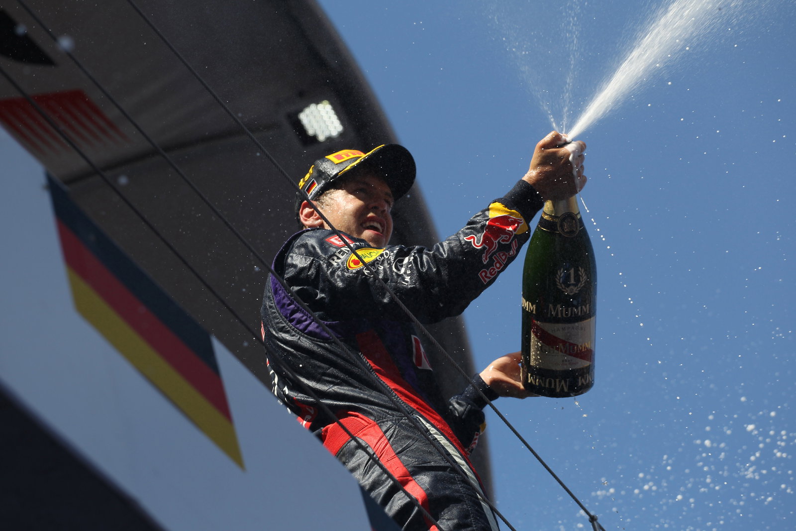 07.07.2013- Race, Sebastian Vettel (GER) Red Bull Racing RB9 race winner
