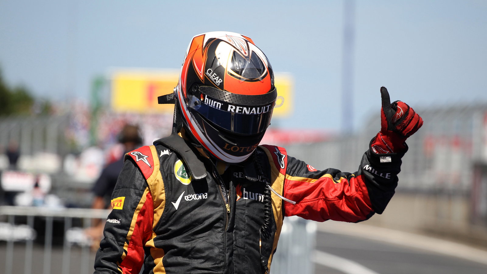 07.07.2013- Race, 2nd position Kimi Raikkonen (FIN) Lotus F1 Team E21