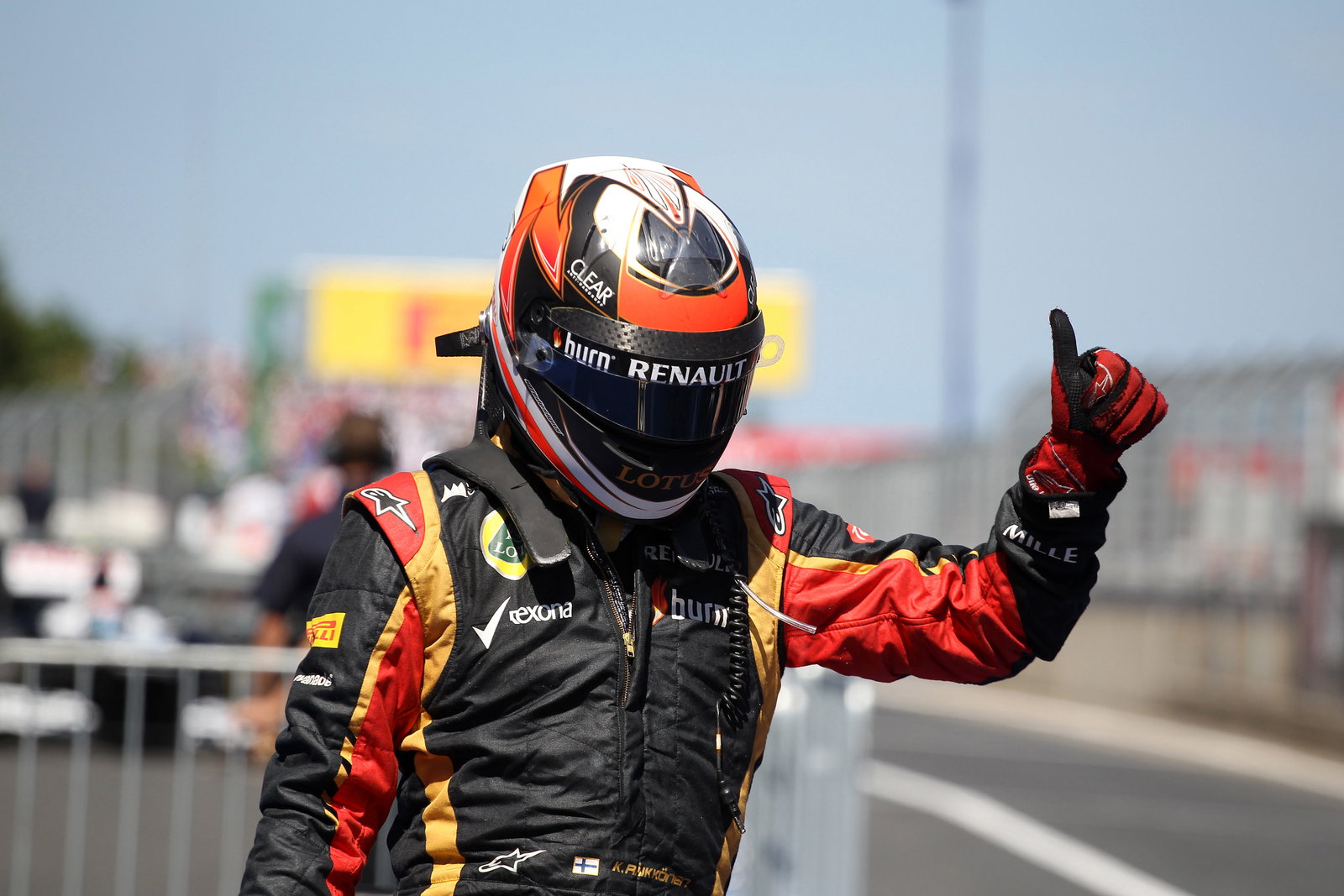 07.07.2013- Race, 2nd position Kimi Raikkonen (FIN) Lotus F1 Team E21