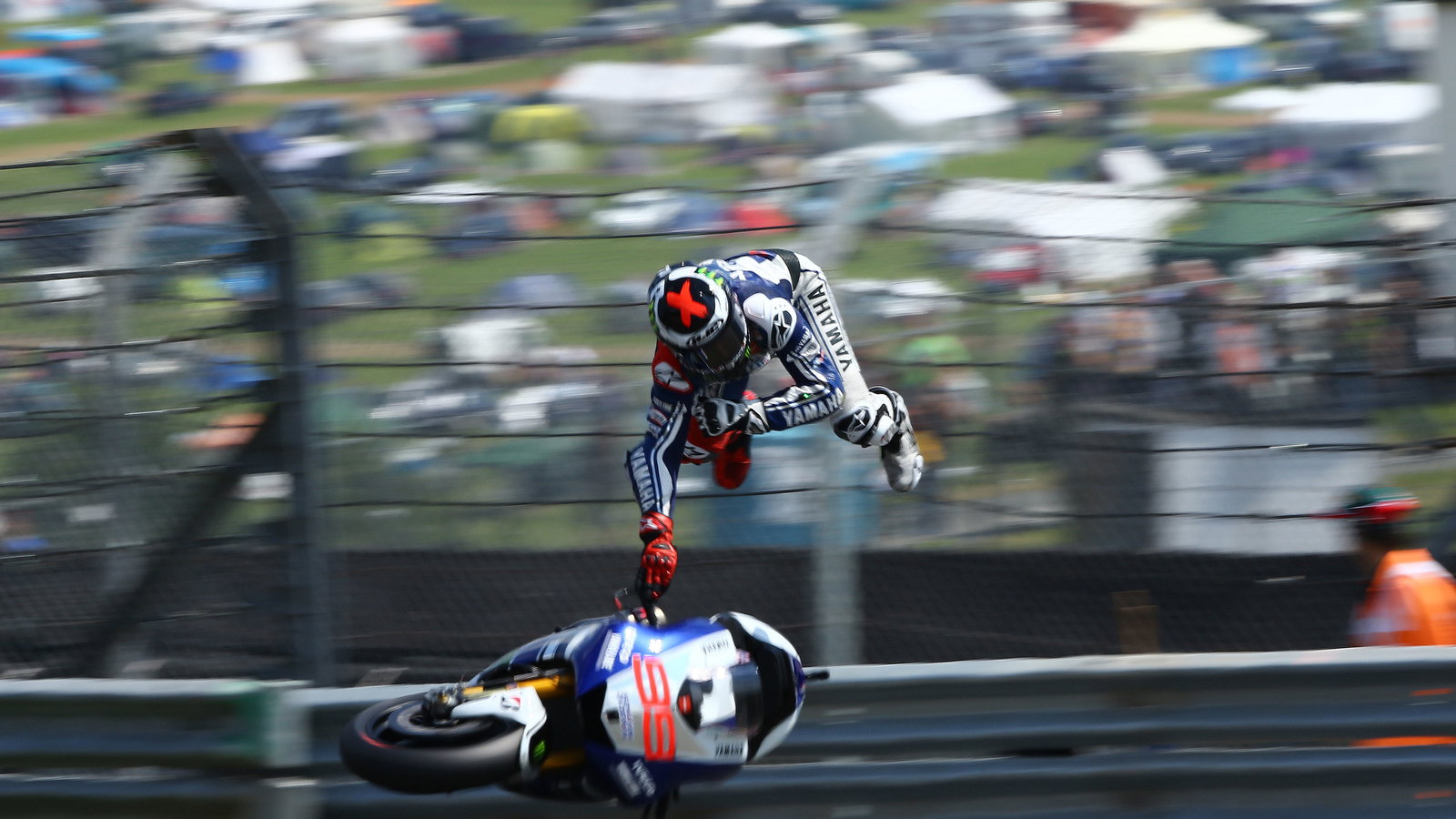 Lorenzo crash, German MotoGP 2013