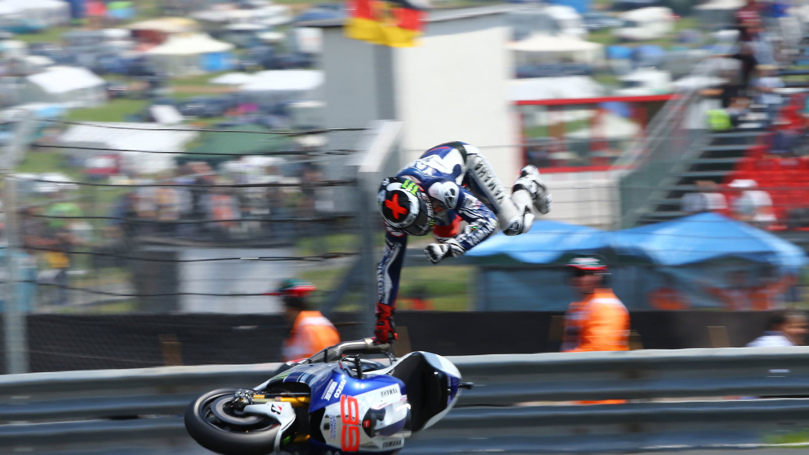 Lorenzo crash, German MotoGP 2013