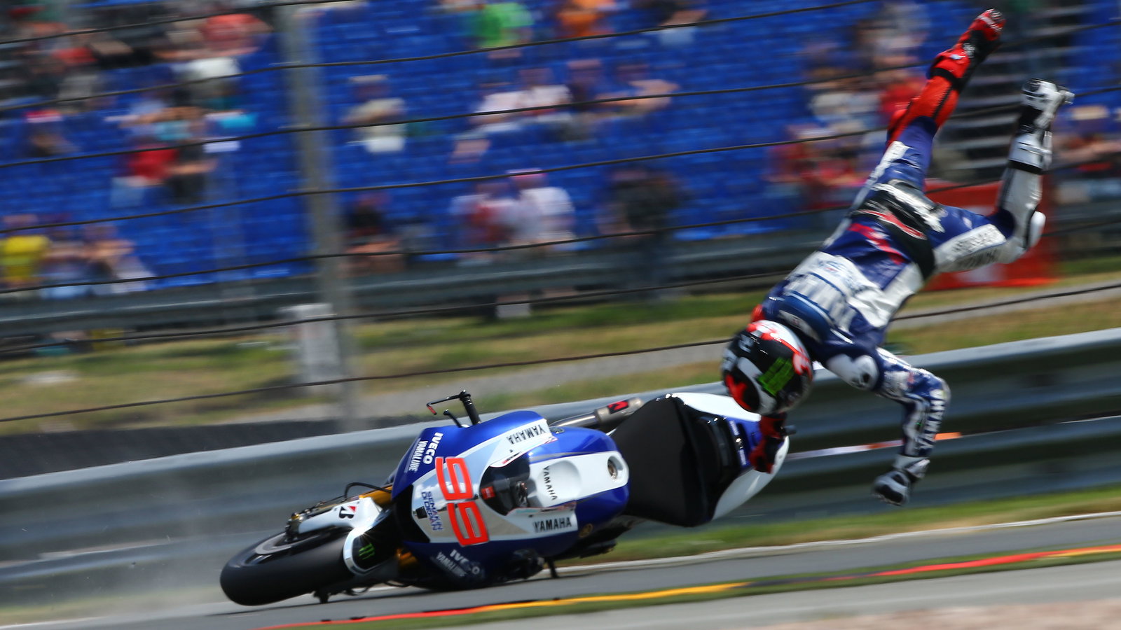Lorenzo crash, German MotoGP 2013