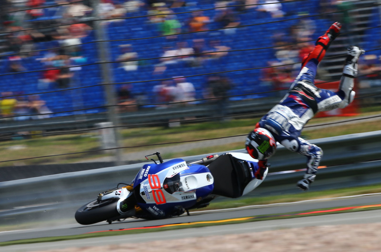 Lorenzo crash, German MotoGP 2013