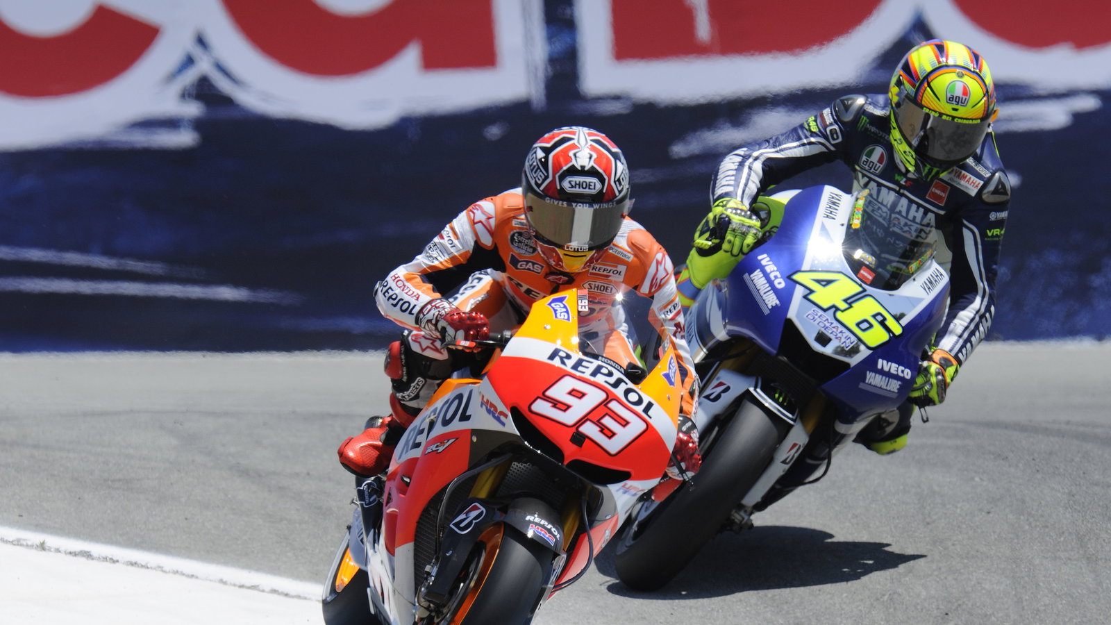 Marquez passes Rossi, U.S.MotoGP 2013