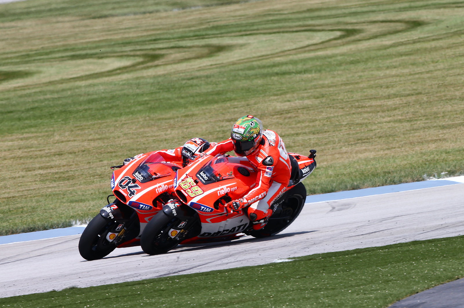Dovizioso and Hayden, Indianapolis MotoGP 2013
