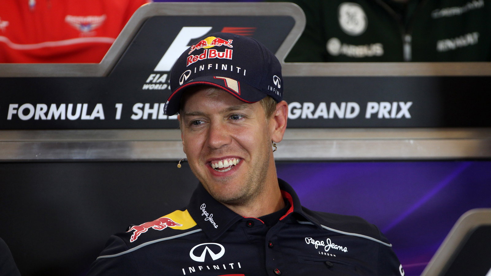 22.08.2013- Press conference, Sebastian Vettel (GER) Red Bull Racing RB9