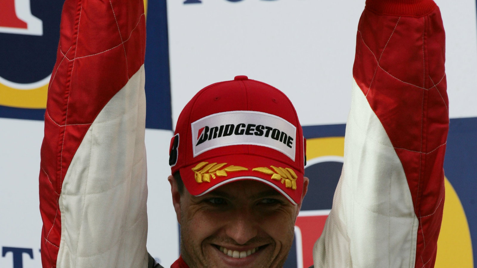 Ralf Schumacher on the podium in Oz