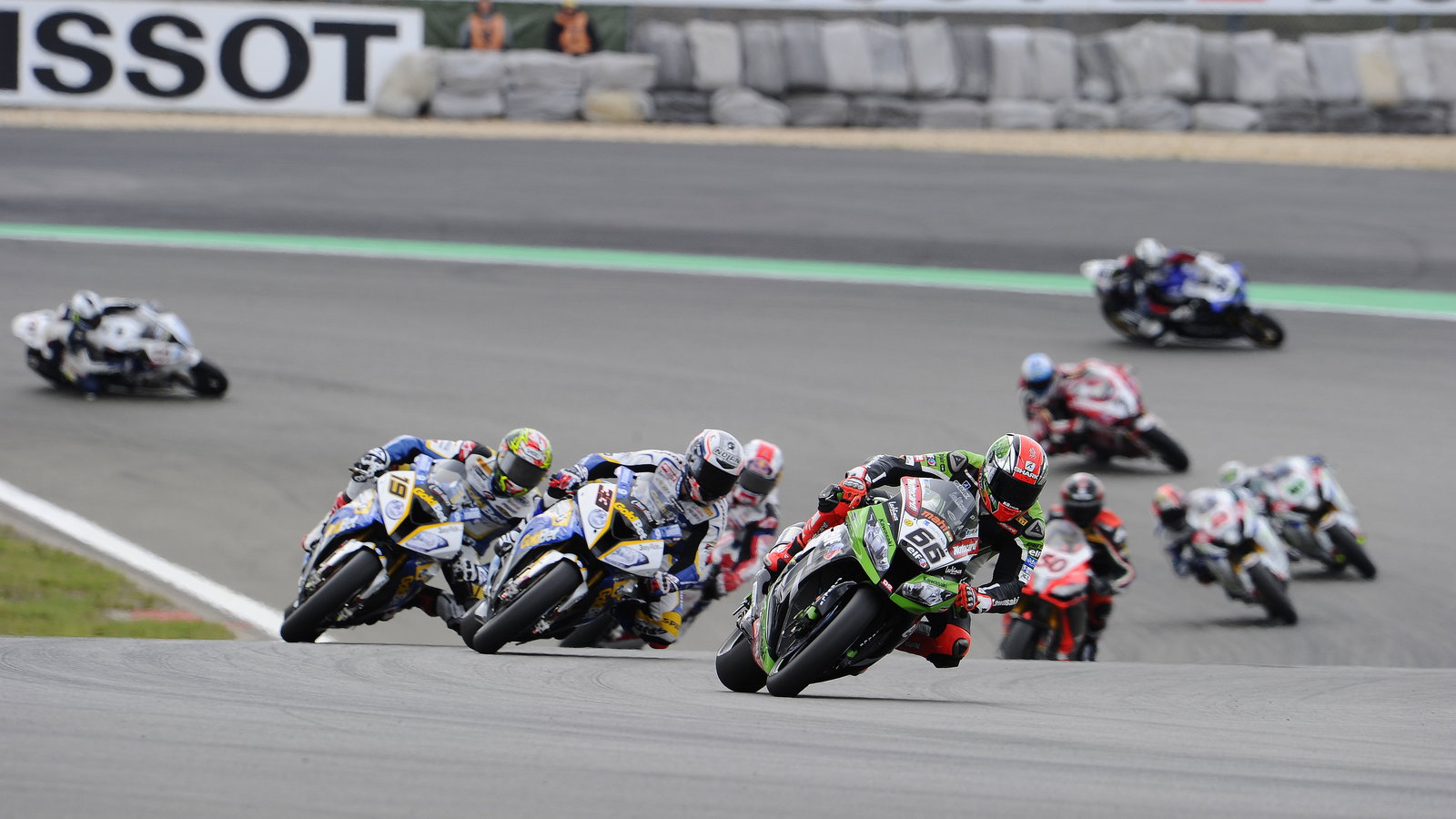 Sykes, Race start,, German WSBK Race 1 2013
