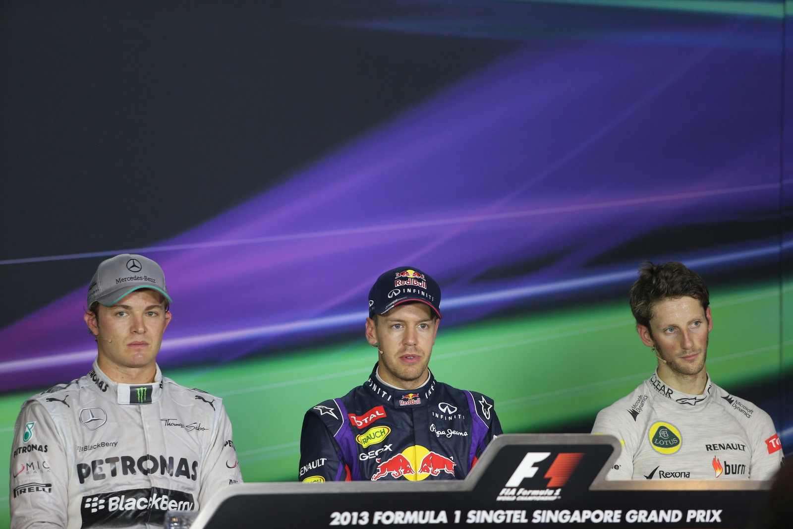 21.09.2013- After Qualifying Press Conference, pole position Sebastian Vettel (GER) Red Bull Racing