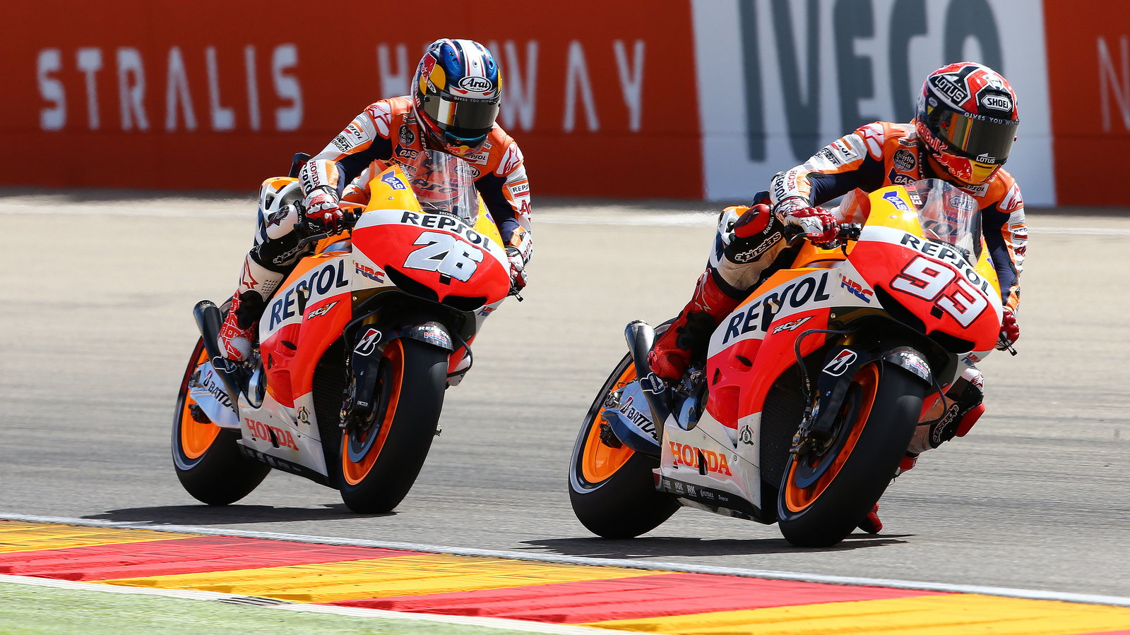 Marquez and Pedrosa, Aragon MotoGP 2013