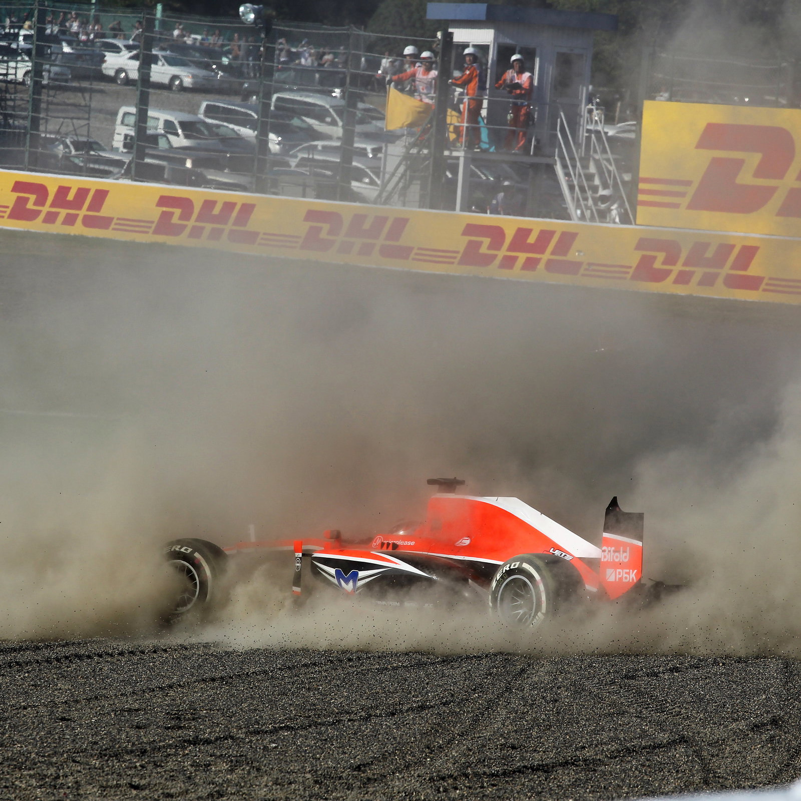 13.10.2013- Race, crash, Jules Bianchi (FRA) Marussia F1 Team MR02
