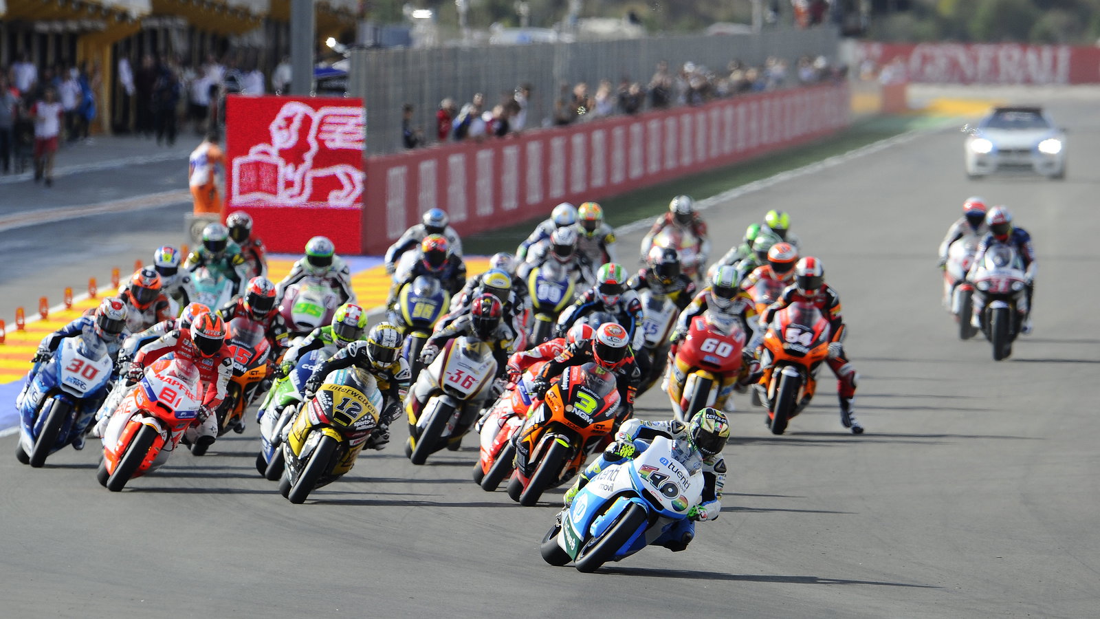 Pol Espargaro, Race start, Valencia Moto2 Race 2013