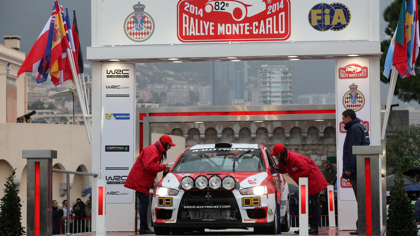 19.01.2014- Podium, Massimiliano Rendina (ITA) Mario Pizzuti (ITA), Mitsubishi Lancer Evo X