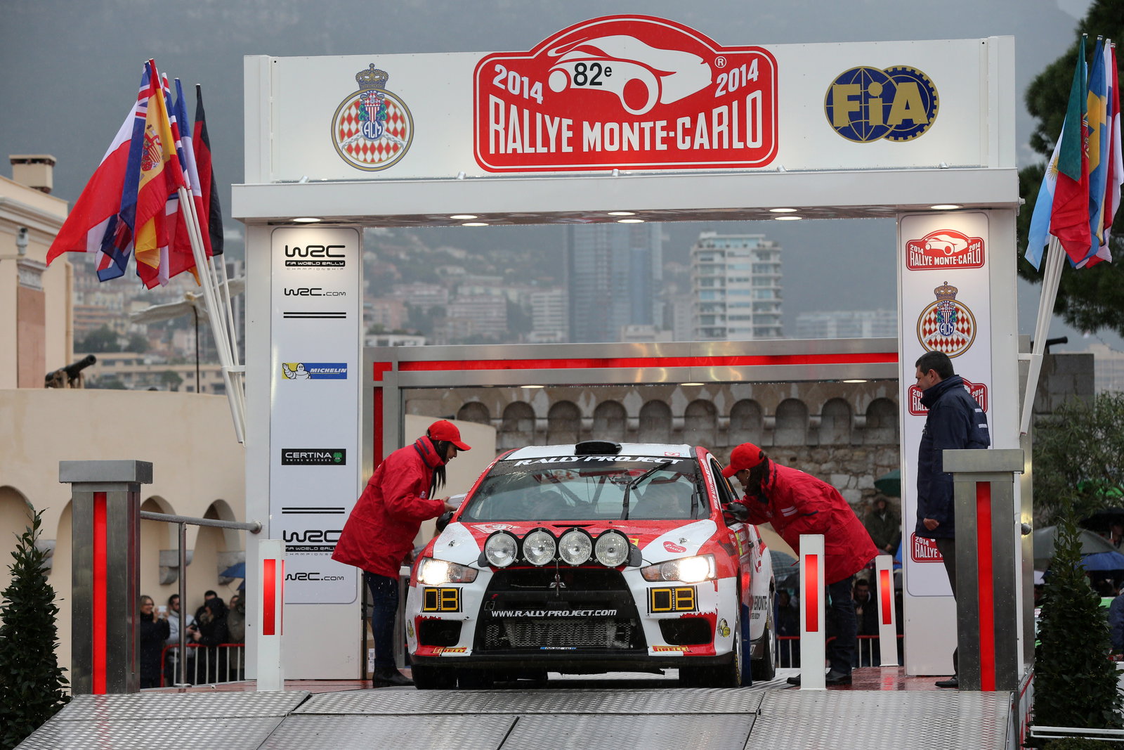 19.01.2014- Podium, Massimiliano Rendina (ITA) Mario Pizzuti (ITA), Mitsubishi Lancer Evo X