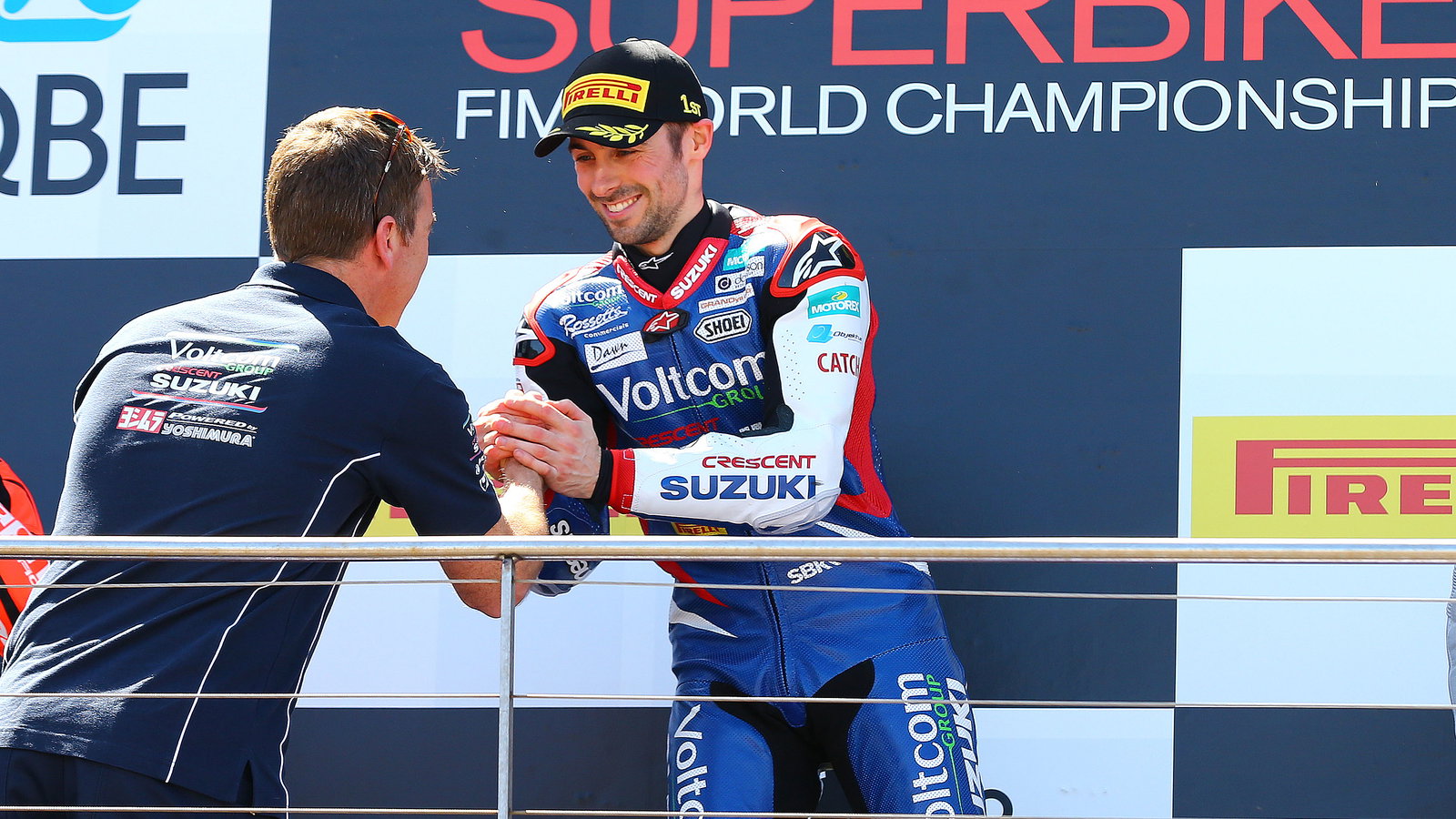 Denning and Laverty, race 1 Australian WSBK 2014
