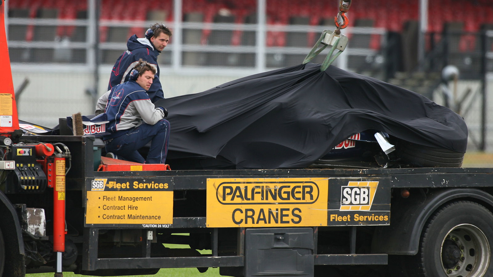 Vitantonio Liuzzi suffers a big testing crash
while running with Red Bull Racing, Formula One Test
