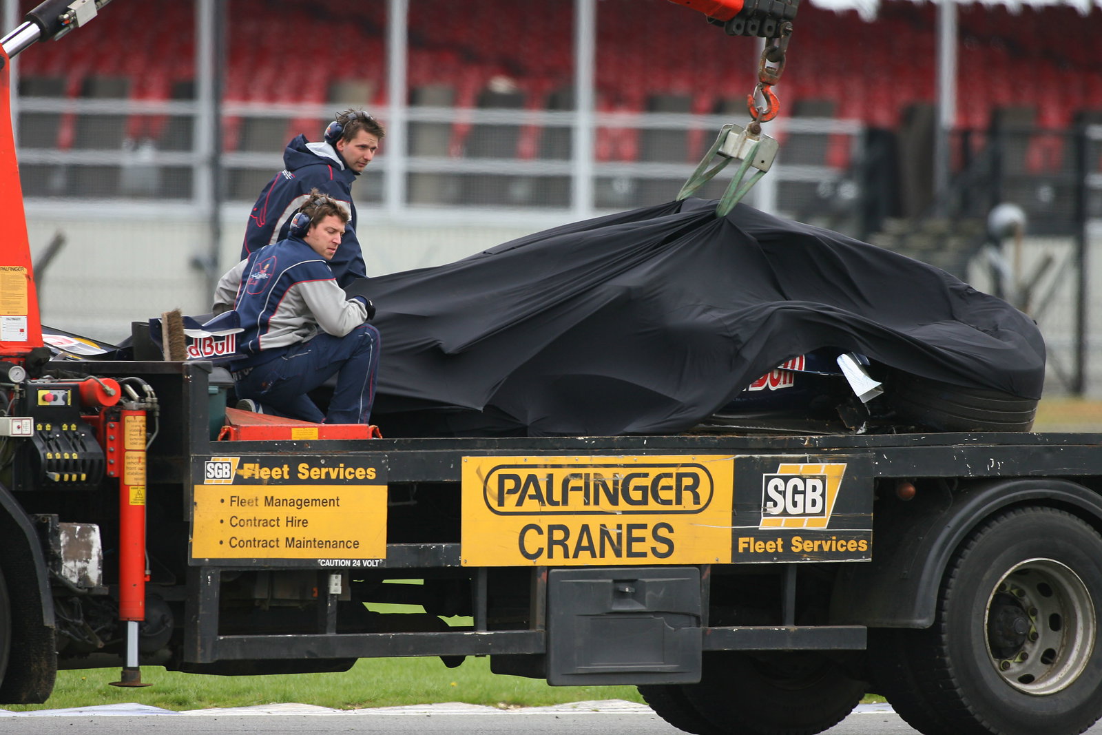 Vitantonio Liuzzi suffers a big testing crash
while running with Red Bull Racing, Formula One Test