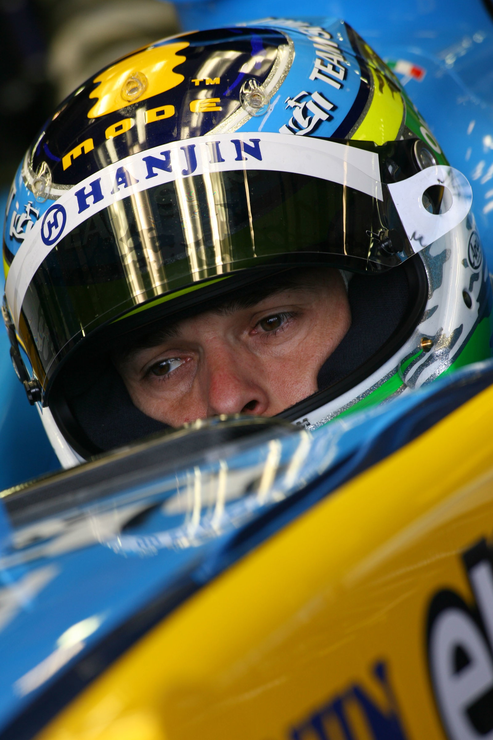 Giancarlo Fisichella (ITA) Renault Formula One Testing, 26/4/06, Silverstone, England.