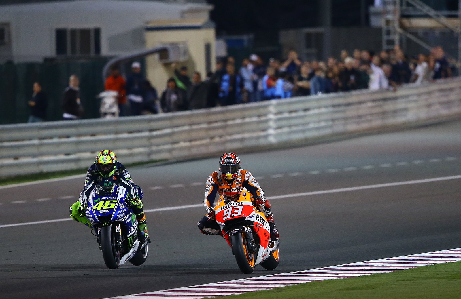 Rossi and Marquez, Qatar MotoGP 2014