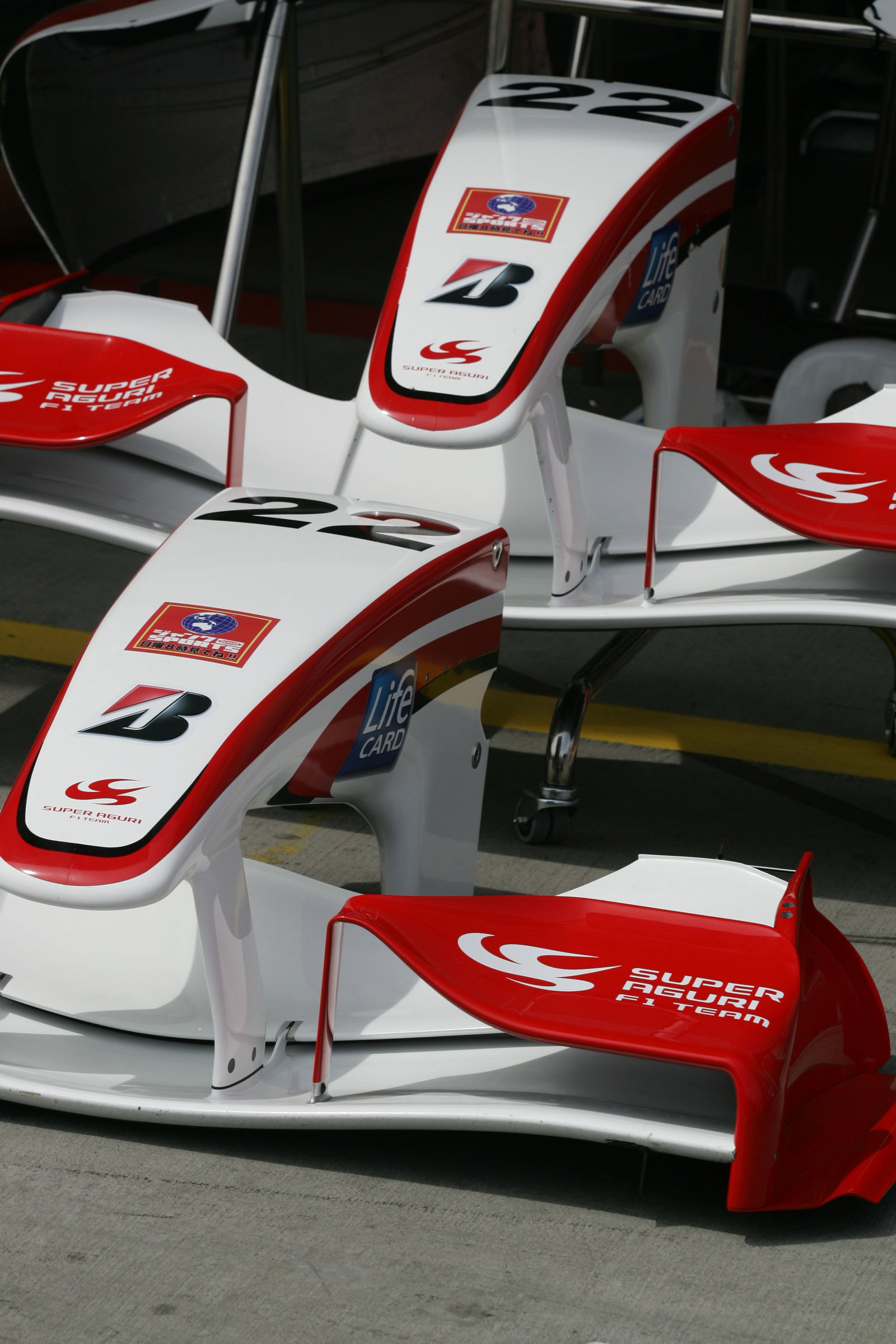 Super Aguri front wing detail