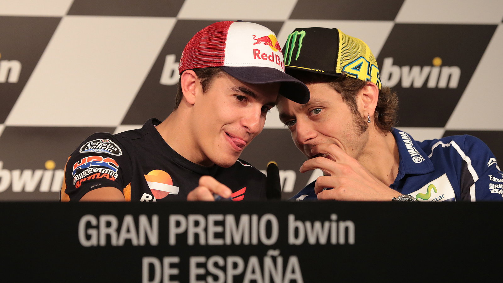 Marquez and Rossi, Spanish MotoGP 2014