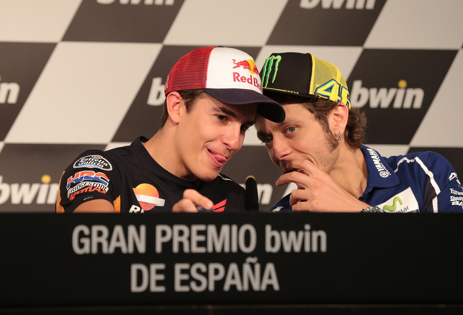 Marquez and Rossi, Spanish MotoGP 2014