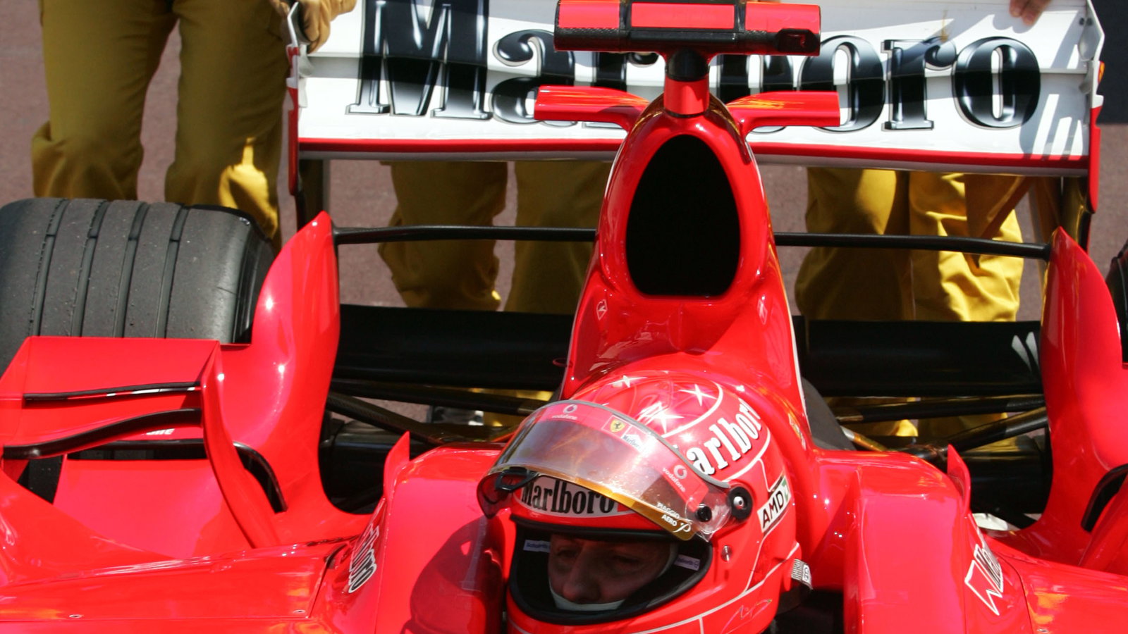 27.05.2006 Monte Carlo, Monaco, Michael Schumacher (GER), Scuderia Ferrari gets pushed in the Park F