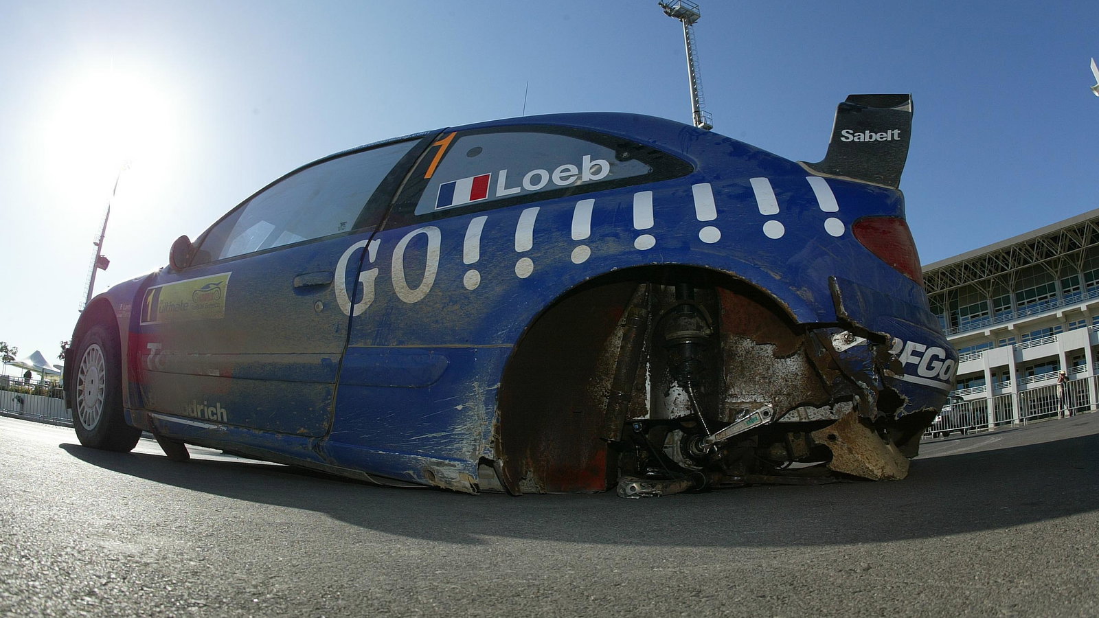 Sebastien Loeb (FRA) Citroen Xsara looses a wheel Acropolis Rally, World Rally Championship, 1-3 Jun