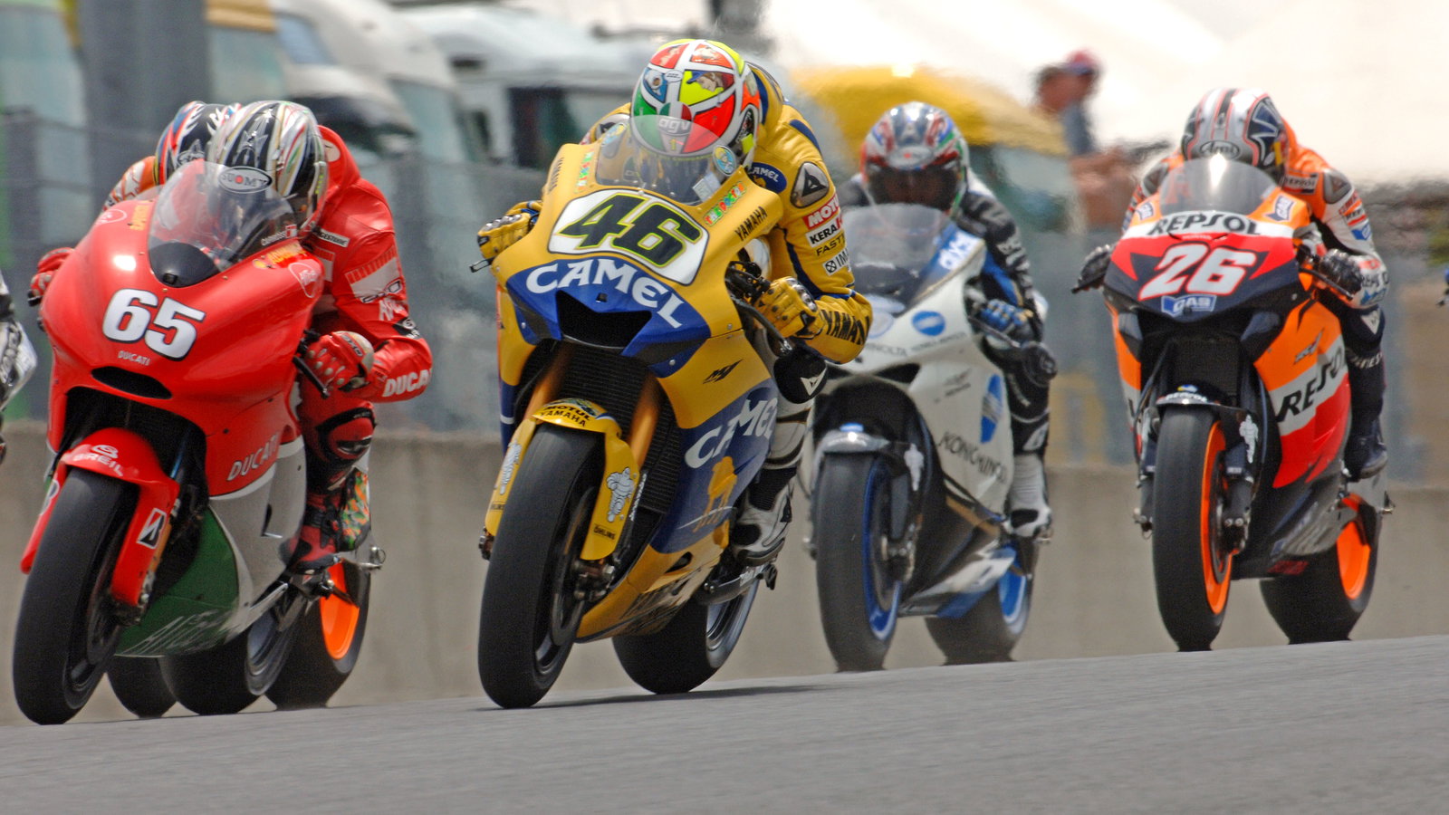 Capirossi, Rossi, Pedrosa, Italian MotoGP 2006